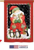 Santa & Cookies House Flag